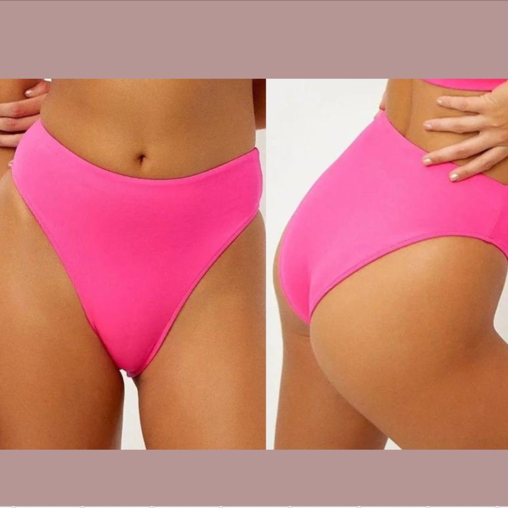 NWD $85 Frankies Bikini [ XS‎ ] Juju Bikini Bottoms in Fuchsia Pink #5262